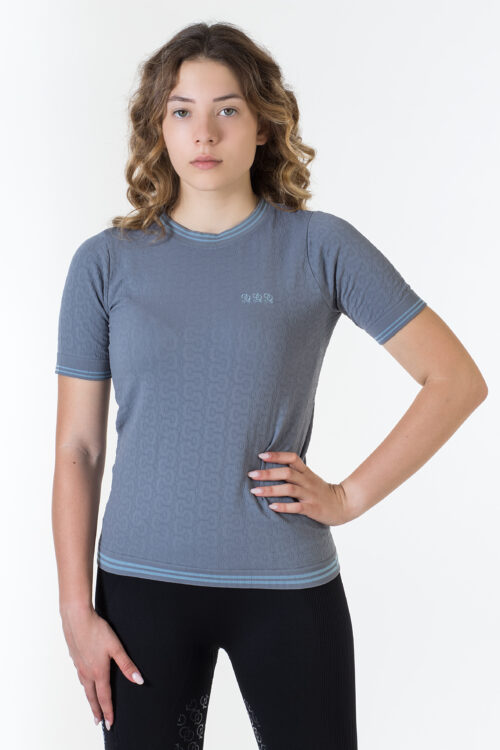 W-EVO T-SHIRT IN SEAMLESS CON DISEGNO MORSI CAVALLO