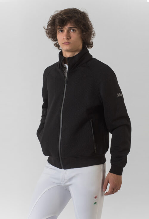 M-DIAMOND FELPA TECNICA TRAPUNTATA CON ZIP