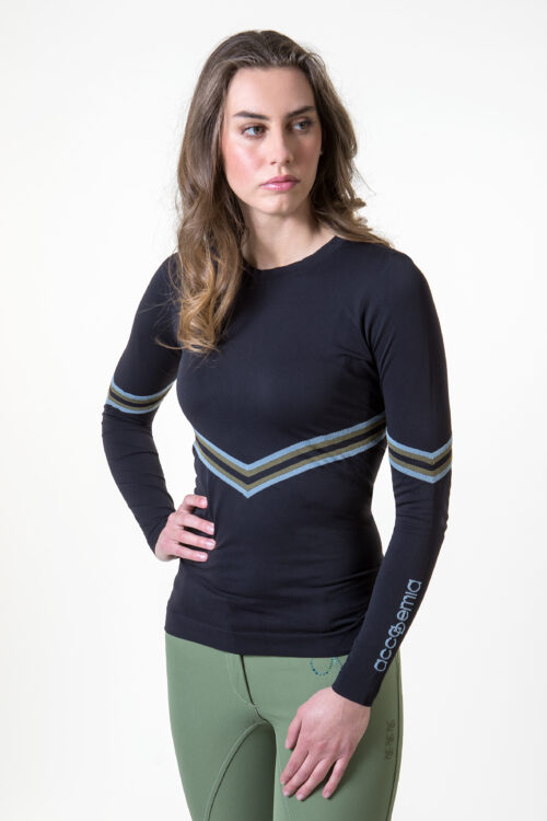 W-MONDRIAN MAGLIA LEGGERA A MANICHE LUNGHE SEAMLESS DONNA