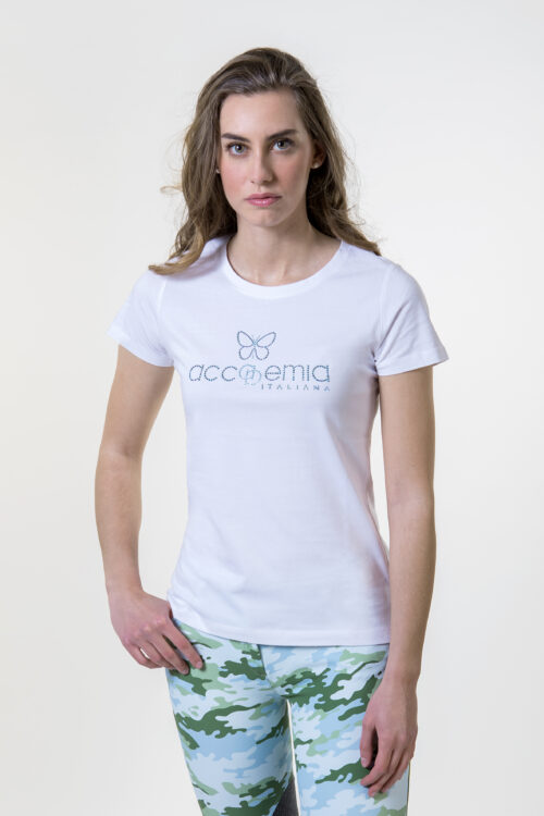 W-STRASS T-SHIRT COTONE ORGANICO STRETCH  DONNA